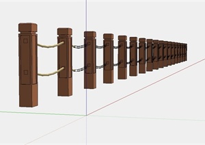现代河道护栏设计SU(草图大师)模型
