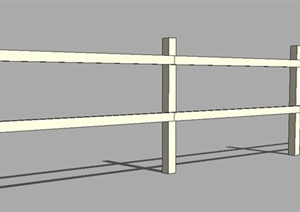现代铁艺栏杆、围墙设计SU(草图大师)模型