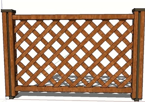 木质镂空栏杆设计SU(草图大师)模型