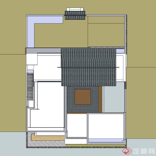 白族民居建筑设计SU模型(2)