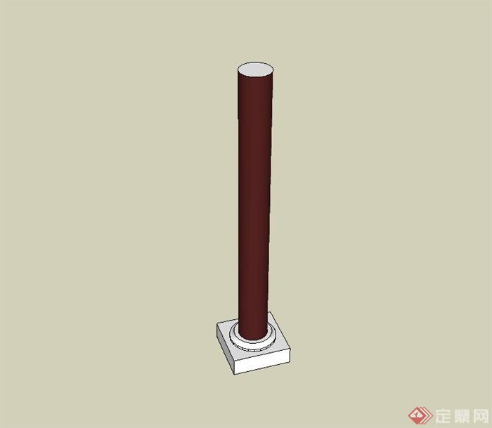 古典中式柱子设计su模型(1)