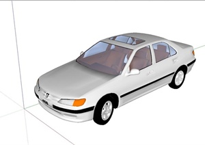 简约风小汽车设计SU(草图大师)模型