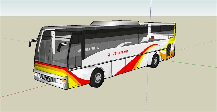 大巴客车设计su模型