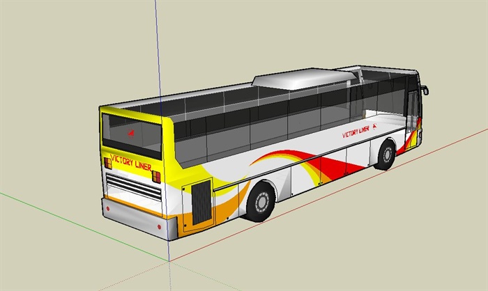 大巴客车设计su模型