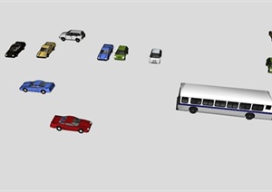 多种汽车组合SU(草图大师)模型