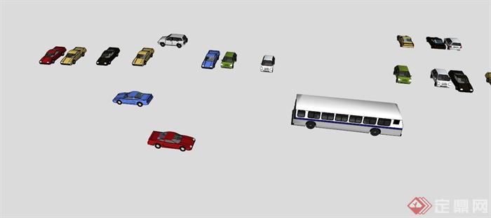 多种汽车组合SU模型(1)