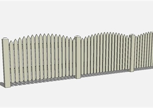 木质围栏护栏设计SU(草图大师)模型