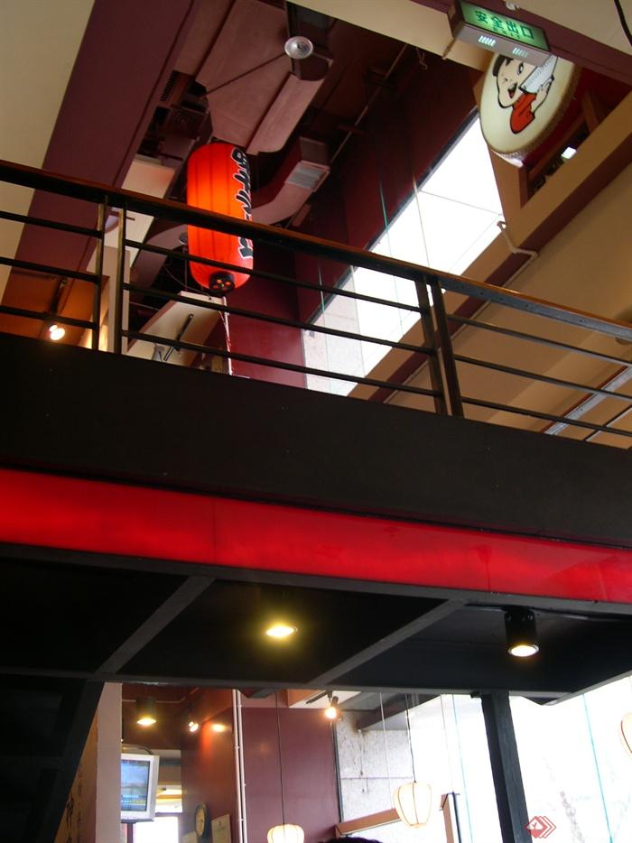 餐厅空间,围栏栏杆,吊灯,射灯