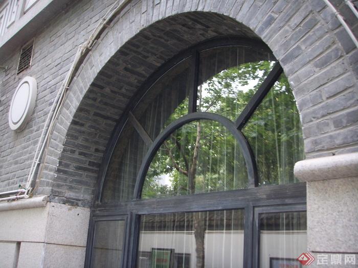 拱形窗户,玻璃窗,外墙石材