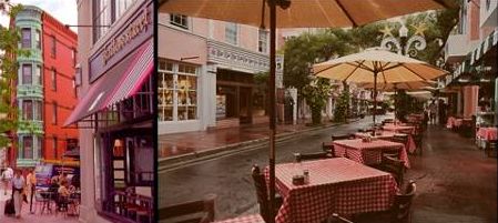 露天咖啡厅,遮阳伞
