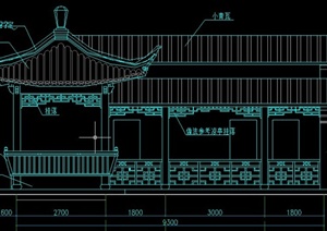 古典中式廊亭组合设计cad施工图