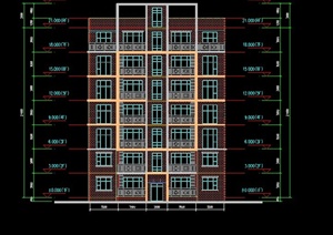 某住宅小区建筑CAD平面图立面图