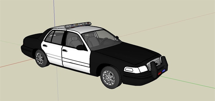 福特警车设计su模型