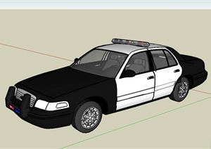 福特警车设计SU(草图大师)模型