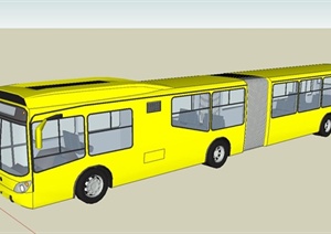 双节公交车设计SU(草图大师)模型