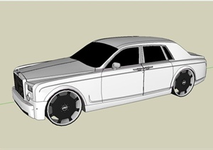 现代交通工具劳斯莱斯幻影轿车设计SU(草图大师)模型