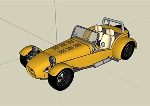 黄色青蛙车设计SU(草图大师)模型