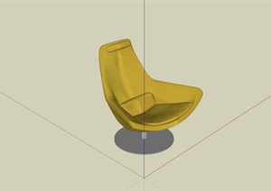 创意理发店椅子SU(草图大师)模型