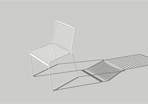 创意线条椅子SU(草图大师)模型