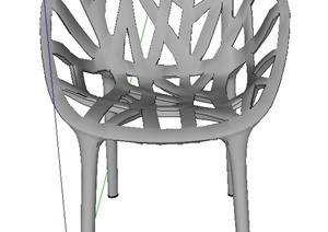 现代创意镂空椅子设计SU(草图大师)模型