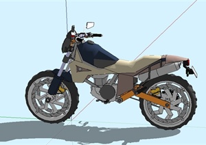 山地摩托车设计SU(草图大师)模型
