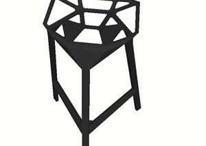 现代铁艺镂空创意椅子设计SU(草图大师)模型