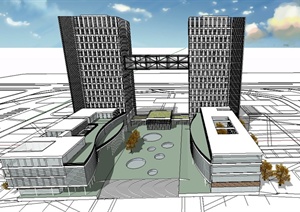 某地政府大楼项目建筑设计SketchUp模型