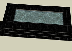 现代浴池设计SU(草图大师)模型（澡堂）