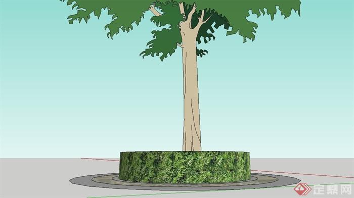 现代树池设计su模型(2)