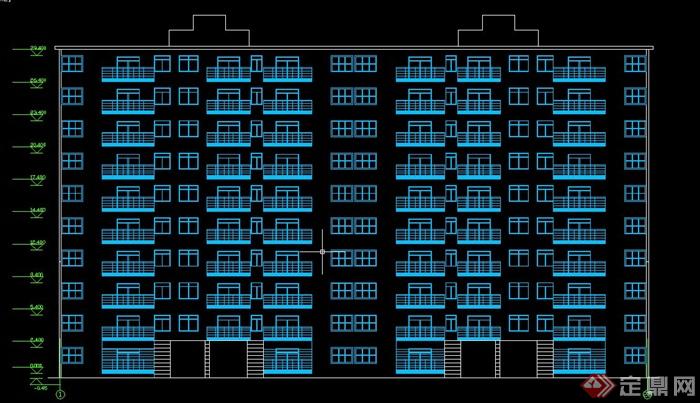 十层框架住宅楼(两单元一梯两户)(含计算书建筑结构图)(1)
