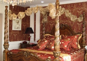 欧式风格主卧室双人床设计3DMAX模型