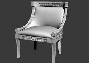 室内简欧式单人椅子设计3dmax模型