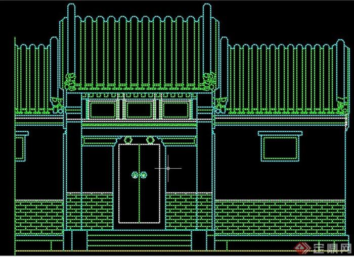 古典中式花錘門,門樓,君子亭設計cad方案圖