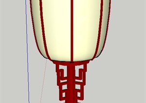 中式风格室内地灯设计SU(草图大师)模型