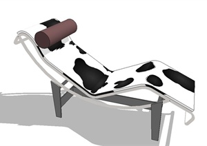 现代休闲躺椅设计SU(草图大师)模型