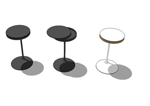 现代简约吧台坐凳设计SU(草图大师)模型