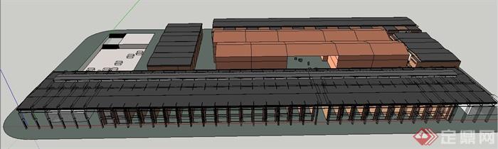 某工业区旧厂房改造设计方案（su模型）2