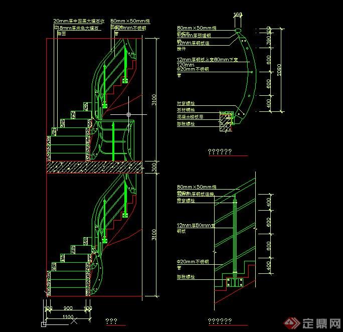 室内楼梯设计cad施工详图(1)