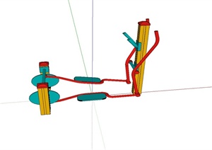 公园游乐运动器材设计SU(草图大师)模型