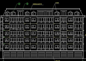 六层带阁楼框架结构住宅楼建筑结构全套cad施工图