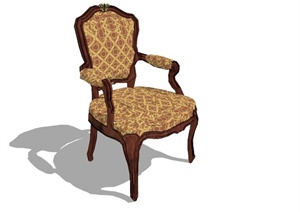 欧式豪华座椅坐凳SU(草图大师)模型