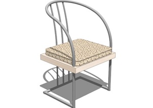 现代铁艺镂空椅子SU(草图大师)模型