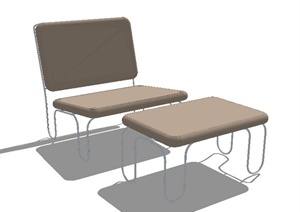 现代室内折叠椅子设计SU(草图大师)模型