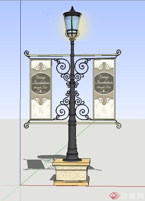 商业街路灯设计SU模型(1)