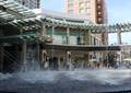商业广场景观,喷泉水池