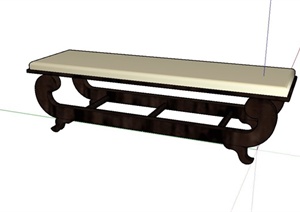 现代室内长凳设计SU(草图大师)模型