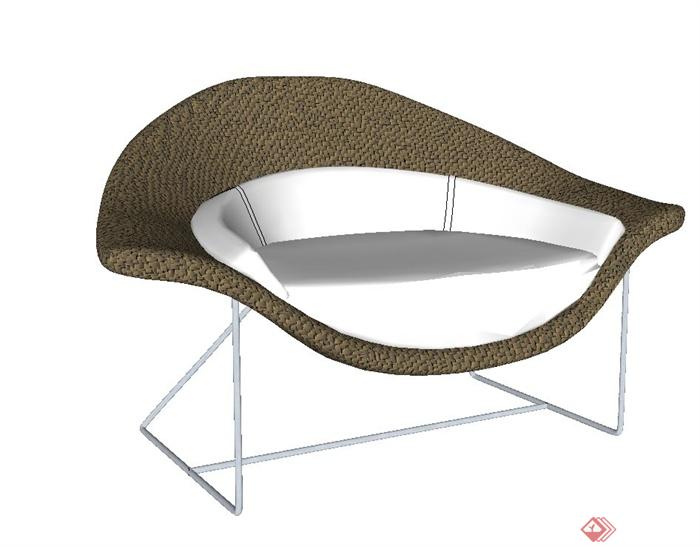简约创意椅子设计su模型(1)