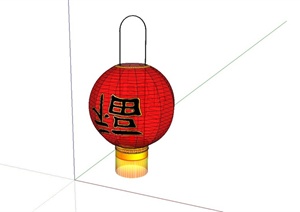 古典中式灯笼设计SU(草图大师)模型