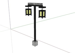 古典中式路灯灯具设计SU(草图大师)模型