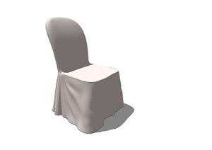 现代酒店餐厅座椅设计SU(草图大师)模型
